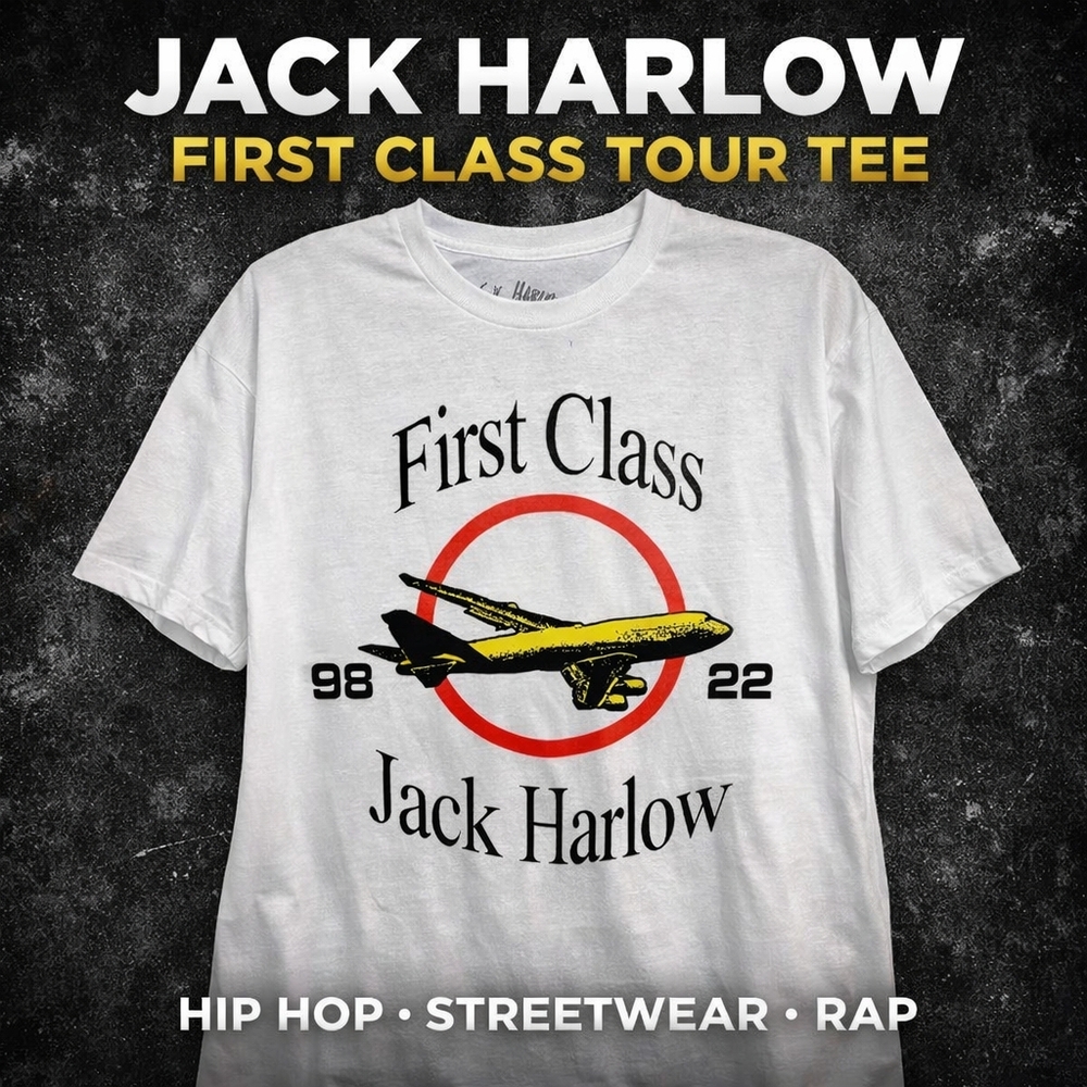 NWT Jack Harlow First Class Tour Concert Tee Size Large